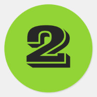 Deux petits autocollants ronds verts par Janz