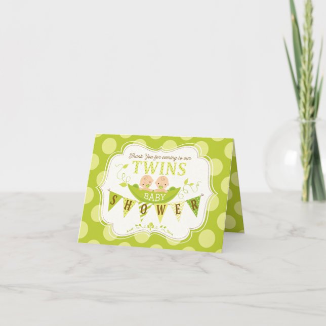 Deux petits pois dans un Merci de Pod Twins (Devant)