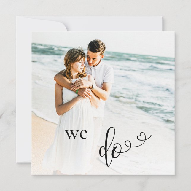 *~* Deux PHOTO QR RSVP - AR6 Faire-part de mariage (Devant)