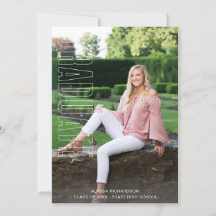 Deux photo type amusant Faire-part diplômé noir