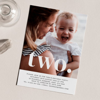 Deux photos Invitation d'anniversaire