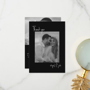 Deux Photos Noires Mariage Merci de message