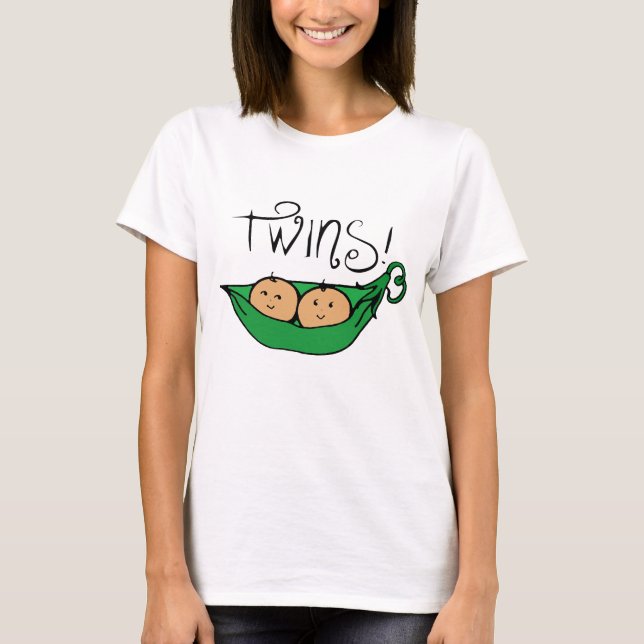 Deux pois dans la cosse attendant le T-shirt de (Devant)