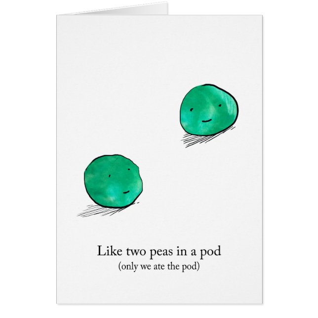 Deux pois dans une carte de cosse (Devant)
