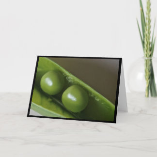 Deux pois dans une carte de cosse (blanc)