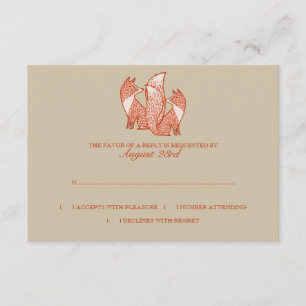 Deux Renards Faire-part de mariage rsvp