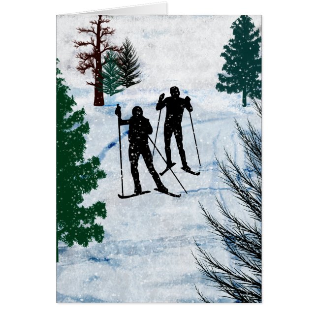 Deux skieurs de pays croisé (Devant)