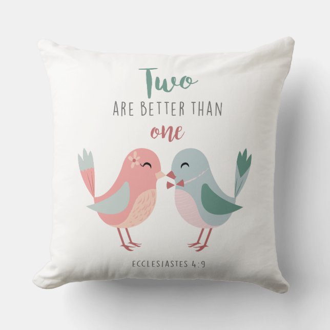 Deux sont meilleurs qu'un coussin Verse Bible (Recto)