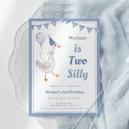 Deux sots Goose Boy 2e Invitation de fête d'annive