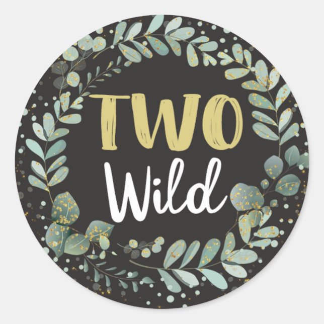 Deux Stickers Anniversaires Wild Woodland Favorise (Devant)