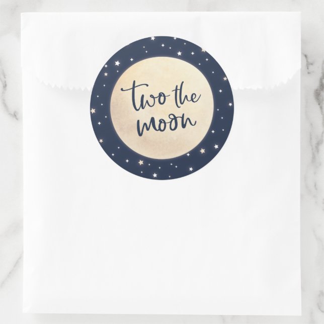 Deux Stickers de fête d'anniversaire de la Lune po (Sac)