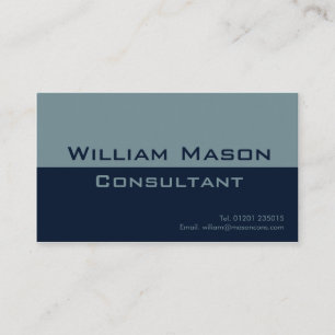 Deux Tone Blue Grey, Carte de visite professionnel