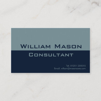 Deux Tone Blue Grey, Carte de visite professionnel