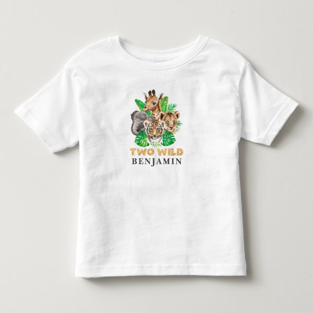 Deux Wild 2e Anniversaire Jungle Baby T-shirt (Devant)