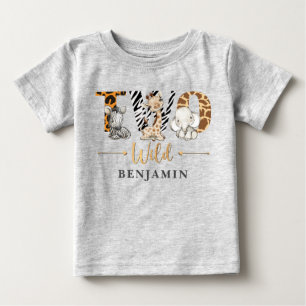 Deux Wild 2e Anniversaire Jungle Baby T-shirt