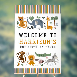 Deux Wild 2e anniversaire Safari Animaux mignons E