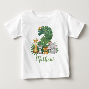Deux Wild Un 2e Anniversaire Jungle Safari T-shirt