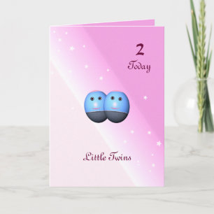 Deuxième carte d'anniversaire pour les filles jume