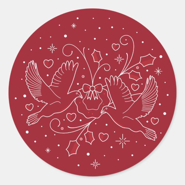 DEUXIÈME JOUR DE NOËL / Autocollants de Noël (Devant)