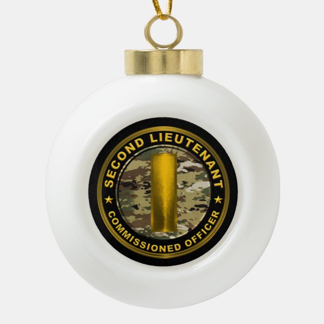 Deuxième lieutenant Ornement métallique de Noël (Devant)