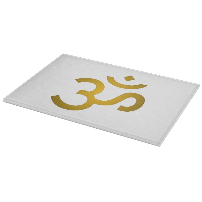 Devanagari om - White Schneidebrett (Ecke)