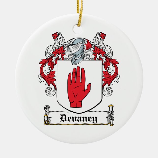 Devaney Familienwappen Keramik Ornament (Vorne)