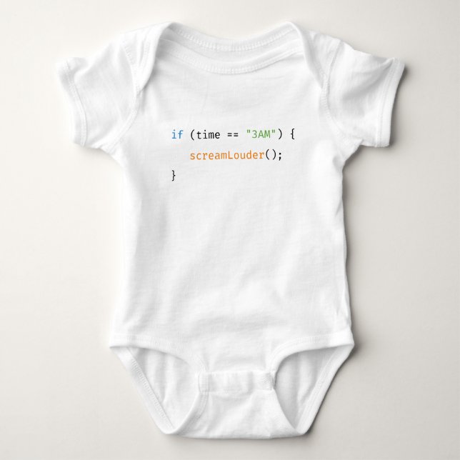 Developer Funny Baby Code Programmer Strampler (Vorderseite)