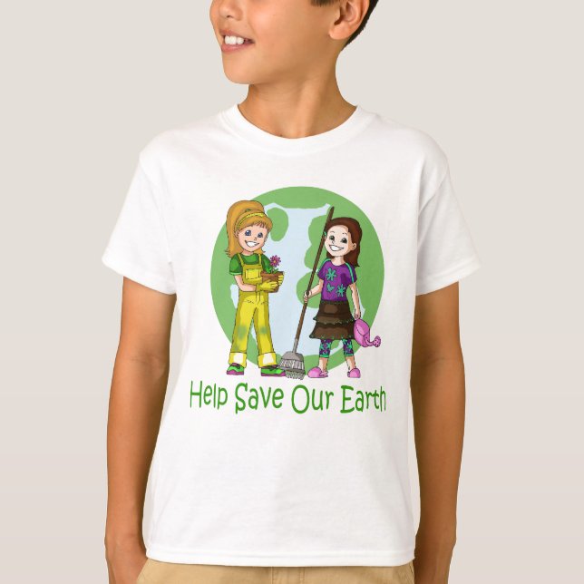 Devenez écolo rosâtre et T-shirt d'arachide (Devant)