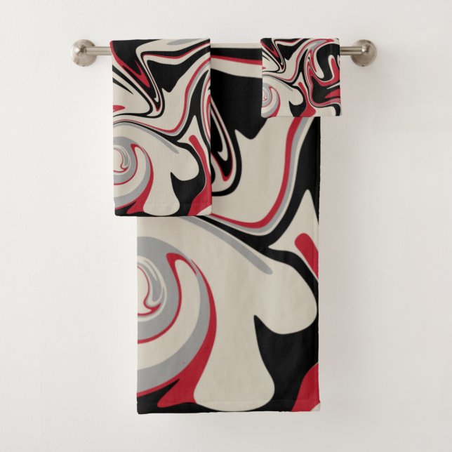 Déversement - Rouge, gris, noir et blanc os (En situation)