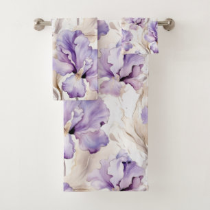 Déversoir de mariage floral d'iris pourpre romanti