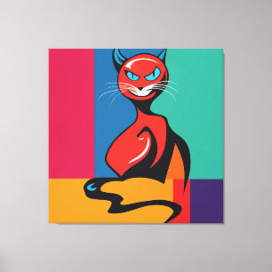 Devil Cat Leinwanddruck