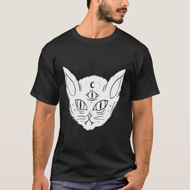 Devil Cat Witchcraft Wicca Occult Hexe Esoteric G T-Shirt (Vorderseite)