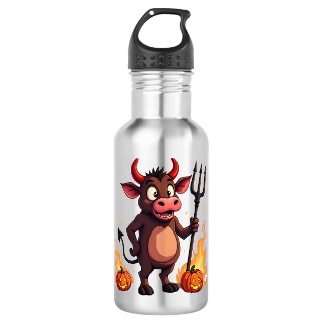 Devil Cow Mischief Edelstahlflasche (Vorderseite)