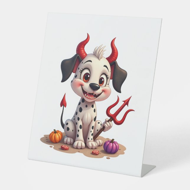 Devil Dalmatiner Mischief Sockelschild (Vorderseite)