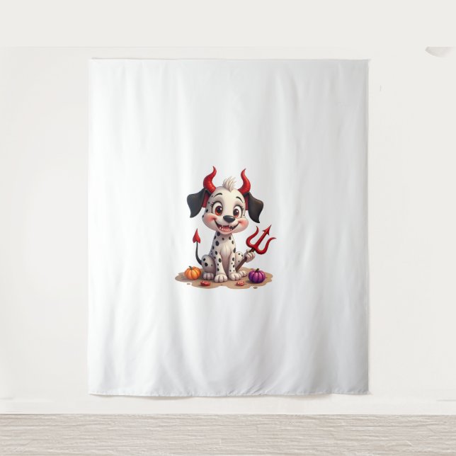 Devil Dalmatiner Mischief Wandteppich (Vorderseite)