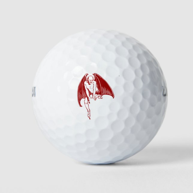 Devil Evil Demon Monster Wings Gothic Golfball (Vorderseite)