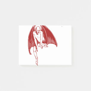 Devil Evil Demon Monster Wings Gothic Post-it Klebezettel