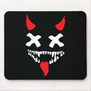 Devil Face Lazy Halloween Kostüm Beängstigende Cre Mousepad