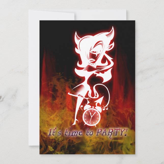 Devil Girl Goth Fantasy Sweet 16 Birthday Einladung (Vorderseite)