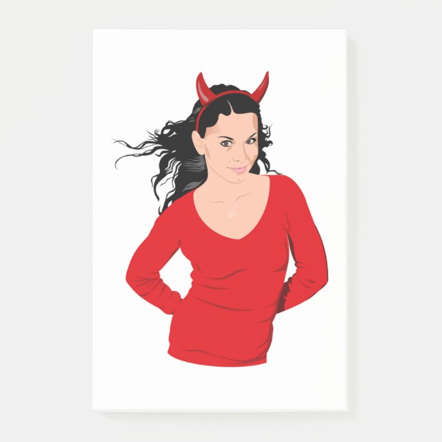DEVIL GIRL POST-IT KLEBEZETTEL (Vorderseite)