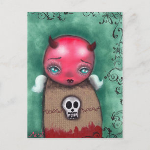 Devil Girl Postcard Postkarte