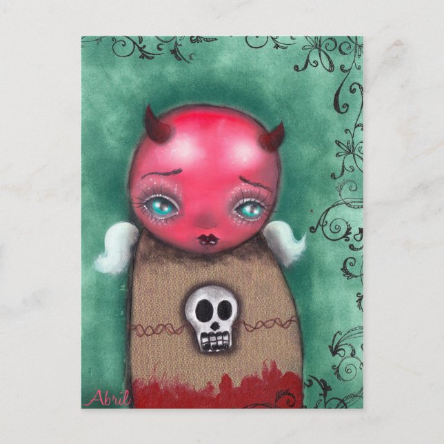 Devil Girl Postcard Postkarte (Vorderseite)