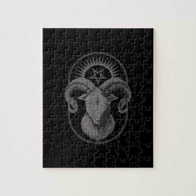 Devil Goat Pentagram Baphomet Satan Occult Satan (Vertikal)