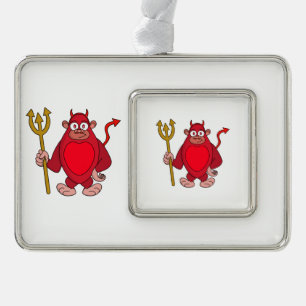 Devil Gorilla Rahmen-Ornament Silber