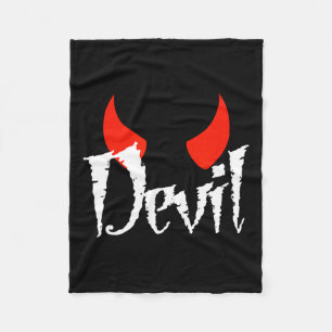 Devil Halloween Matching Couple Girlfriend 1 Fleecedecke