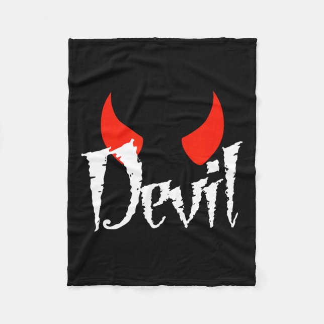Devil Halloween Matching Couple Girlfriend 1 Fleecedecke (Vorderseite)
