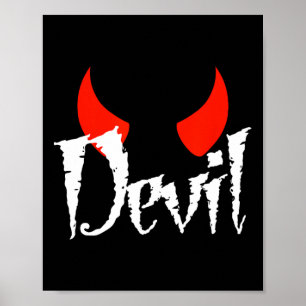 Devil Halloween Matching Couple Girlfriend 1 Poster
