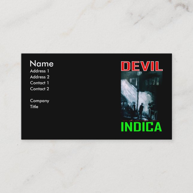 DEVIL INDICA VISITENKARTE (Vorderseite)