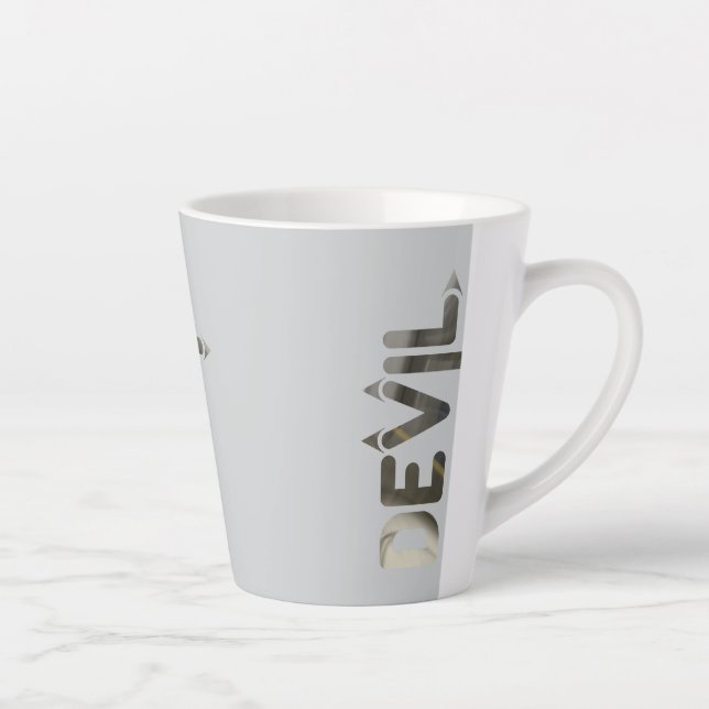 DEVIL Latte Tasse Abstrakte Innendekoration Schwar (Rechts)