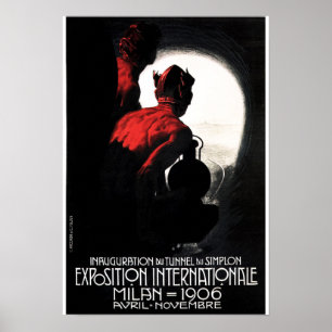Devil MILAN EXPOSITION INTERNATIONALE Vintage Poster